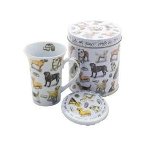  Ceramic Paul Cardew Dogs 14 Ounce Mug and Coaster in 