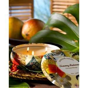    Tommy Bahama Printed 3 Wick Poured Candle Tin