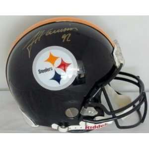 James Harrison Autographed Helmet   Proline PSA   Autographed NFL 