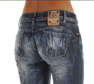 NEW SALSA Womens Jeans Push Up Wonder Slim (607) Retail$129 26 27 29 