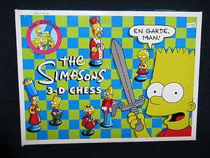 1991 SIMPSONS 3D CHESS SET 100% COMPLETE GENTLY USED MAKES GREAT 