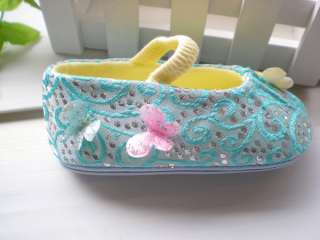 NEW★YINGPAI Girls Baby Blue Butterflies Baby Shoes  