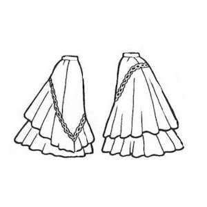  1898 Skirt with Flounces Pattern 