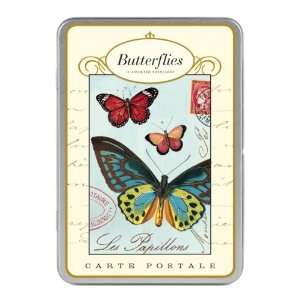  Cavallini Butterflies Carte Postale, 18 Postcards per Tin 
