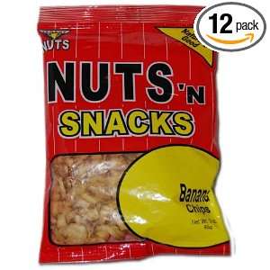 Trophy Nut Banana Chips, 3 Ounce Bags (Pack of 12)  