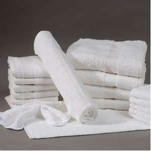  16x27 White Wholesale Hand Towels Titan Cam Border 3 lbs 