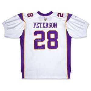 Adrian Peterson Minnesota Vikings Autographed Away/White Jersey with 