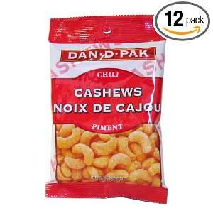 Dan D Pak Whole Cashews, Chili Flavor Grocery & Gourmet Food