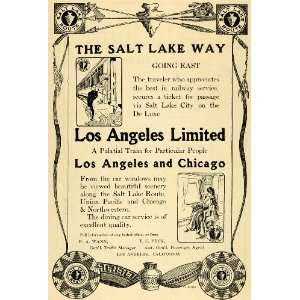   Ad Salt Lake Route Logo Los Angeles Limited Train   Original Print Ad