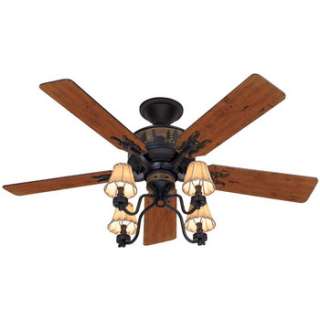 Hunter 52 in Brittany Bronze Ceiling Fan with Light 20715  
