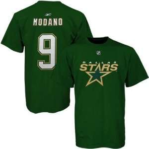  Reebok Dallas Stars #9 Mike Modano Green Player T shirt 