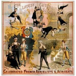  Poster The celebrated French aerielists sic and acrobats 