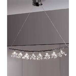 Kite B8/B14 pendant light   small with black and clear crystals, 110 