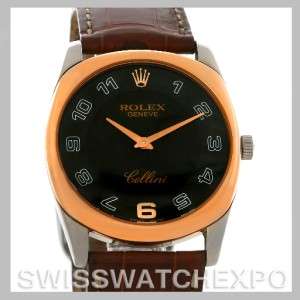  Cellini Danaos 18k White and Rose Gold Black Dial Watch 4233  