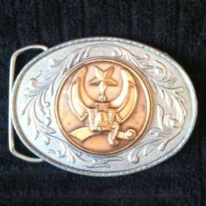Vintage USED Metal Copper Shriners Belt Buckle Masonic GIFT   from 