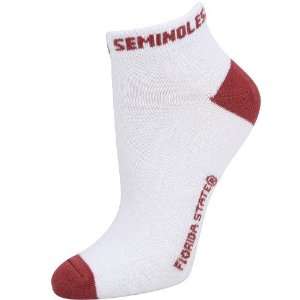   State Seminoles (FSU) White Ladies 9 11 Ankle Socks