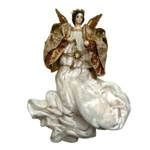  White Gold Angel Wrap Christmas Ornament (18 Inches 