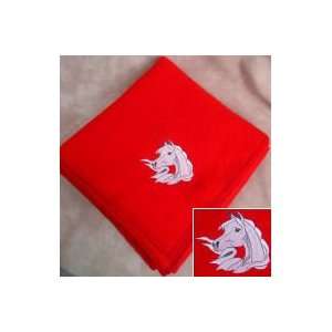 Arabian Horse Red Fleece Throw Blanket