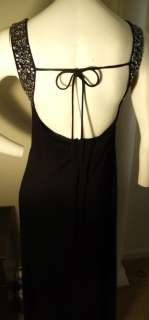 NWT STUNNING GORGEOUS BLACK FORMAL GOWN LONG PROM DRESS W/ SILVER 