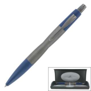 Parker Infusion Blue Gunmetal Trim Ball Point Pen 071402592042  