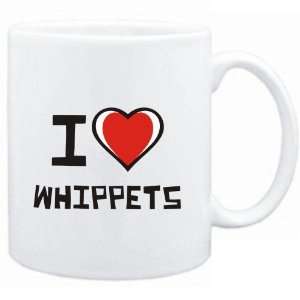  Mug White I love Whippets  Dogs
