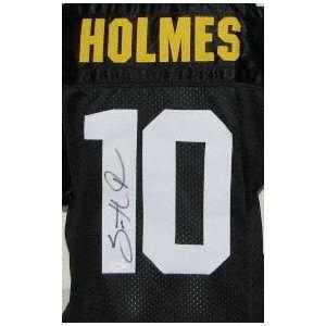  Santonio Holmes Autographed Black Pro Style Jersey Sports 