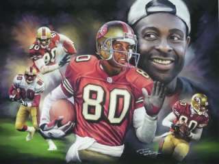 Jerry Rice 49ers Art by JIANG Hall of Fame MVP  