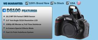 Nikon D5100 Digital Camera & 18 55 55 300 VR 16GB Kit 610563300891 