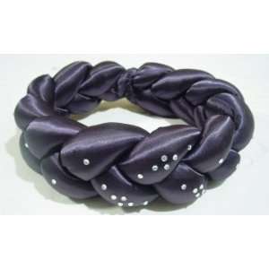  Braided & Sequined Crown  Navy Blue 