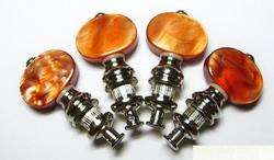 Nickle Machine heads Ukulele amber red button 4ps 229N P2R  