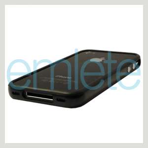 New Apple iPhone 4 4G 4S Black Bumper Case Metal Buttons AT&T Verizon 