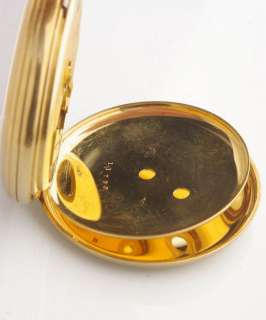 18K Gold Fusee Helical Hair Spring Detent Chronometer Ottoman Pocket 