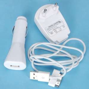  Car Charger AC Wall Charger and Dock Cable Set for Apple 