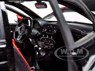 2008 FIAT 500 ABARTH BLACK 1/18 DIECAST MODEL CAR BY BBURAGO 11028 