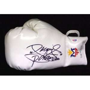  Manny Pacquiao Signed Autographed White Boxing Glove Psa 