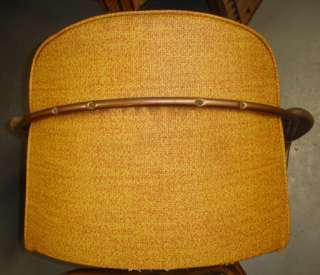 VIKO 1960 Mid Century Mod Orange Brown Baumritter SWIVEL Atomic Chair 
