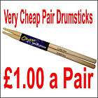 very cheap pair of 5b wooden drum sticks £ 1