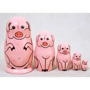  Pig Nesting Doll 5pc./4 Toys & Games