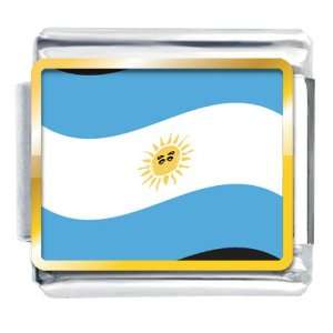 Argentina Flag Italian Charm Bracelet Bracelet Link