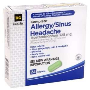   Allergy/Sinus Headache Relief Caplets   24 ct