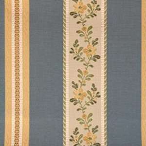  180600H   Blue/Gold Indoor Upholstery Fabric Arts, Crafts 