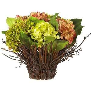    Hydrangea w/Twig Pot Silk Flower Arrangement
