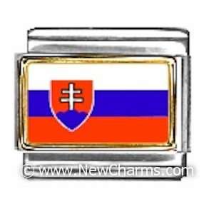  Slovakia Photo Flag Italian Charm Bracelet Jewelry Link 