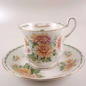   Queens China Special Flowers NOVEMBER Cup & Saucer