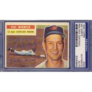  1956 Topps Vic Wertz #300 Signed Card PSA/DNA Sports 