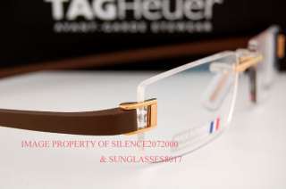   TAG Heuer Eyeglasses Frames Track Rimless 7103 009 GOLD/HAVANA for Men