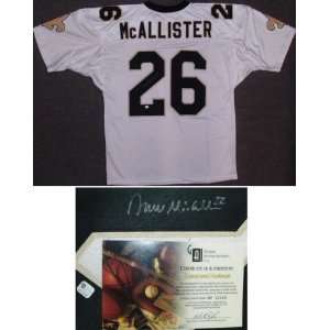 Deuce McAllister Signed White Jersey
