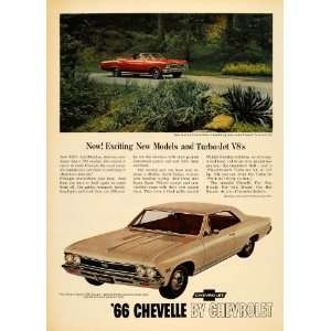 1965 Ad Chevrolet GM Tan 66 Chevelle Red Malibu Car 