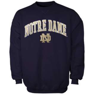Notre Dame Fighting Irish Navy Blue Tackle Twill Pullover Crew 