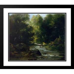  Courbet, Gustave 34x28 Framed and Double Matted River 